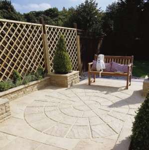 64x Weatherd Apricot Riven paving slabs for £64.00 @ Clearance Paving