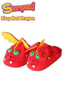 STOMPEEZ SLIPPERS - FIERY RED DRAGON £7.49 get another pair for £7.49 free delivery