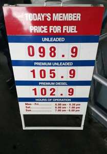Petrol 98.9 pence per litre & Premium Diesel 102.9 @ Costco Chadderton