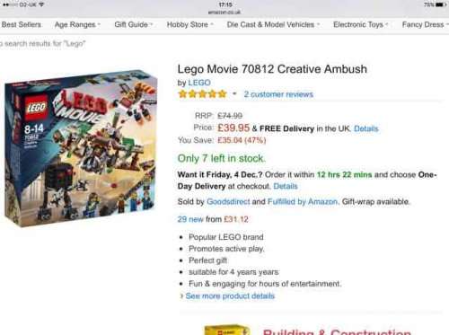 Lego Movie Creative Ambush Set 47% Off £39.95 @ Amazon