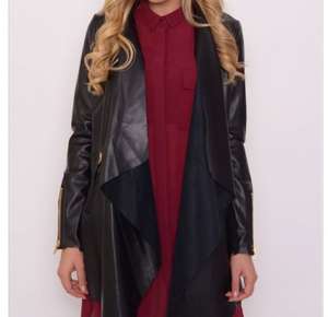Black PU Waterfall Jacket was £69.00 Now £12.00 + £2.95 del @ Rarelondon With Code