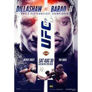 UFC Europe Storewide 25% off, Amazing deals on already REDUCED items...Official UFC signed posters from just £37.48!