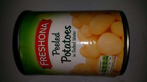 Peeled tinned potatoes 15p Lidl instore.