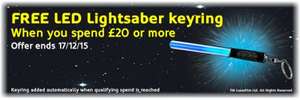 Free LED Starwars Keyring when you spend £20 at DuracellDirect -ends tomorrow 17-12-15