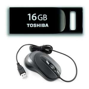 Toshiba 16GB TransMemory Mini USB 2.0 Drive - Black + FREE Emprex mouse £5.49 delivered @ Zoombits