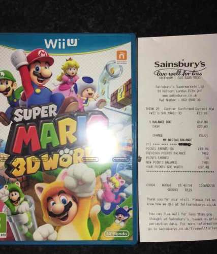Super Mario 3D World - Wii U - £19.99 @ Sainsburys