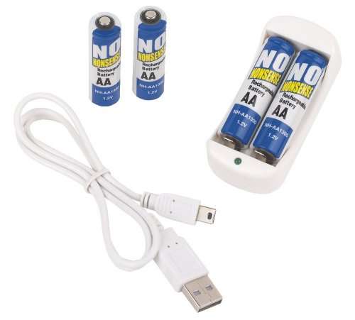 No Nonsense Rechargeable AA Batteries Pack of 4 + Free Charger £3.29 at Screwfix (Free C&C)