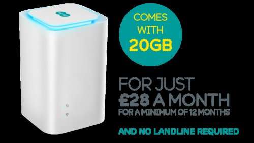 EE 4GEE Home with free (on contract) mains powered huawei router worth £139 50gb data also available on PAYG  £30.11 p/m