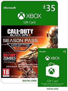 Amazon.co.uk - £40 of Xbox credit for £29.99 (Call of Duty: Black Ops III - Season Pass + FREE £5 Gift Card offer)