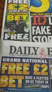 2x£2 bets for grand national in Daily Express / Star 75p