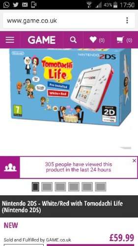 2Ds with Tamogotchi Life new Game £59.99 delivered @ Game