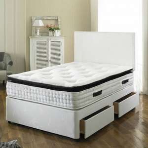 Paul Divan Bed with 2000 Spring Memory Foam Mattress NOW £179.00 @ Beds.co.uk
