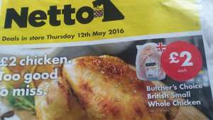 Whole fresh chicken £2 at Netto