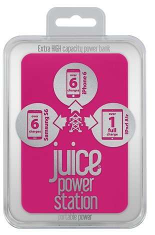 JUICE Power Station Portable USB Power Pack - Pink £12.50 @ Currys