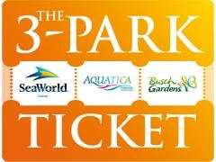 3-PARK SEAWORLD, AQUATICA AND BUSCH GARDENS TICKET 3-PARKS FOR THE PRICE OF 2 and 30% off at BA.com