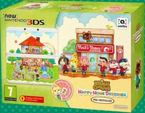New Nintendo 3DS Console + Animal Crossing Happy Home Designer + Coverplate £119.99 @ Smyths