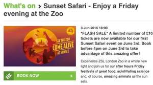 London Zoo Sunset Safari - Discount Tickets £10 3rd June! (usually £22.50)