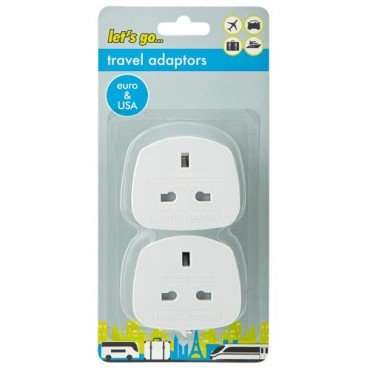 Twin Pack of Travel Adaptor Plugs £1 - at Poundland