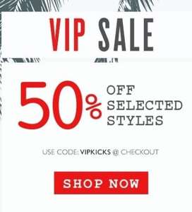 Kickers 50% off Sale On Selected Lines (+Quidco/Topcashback 10%+)