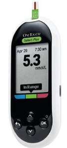 OneTouch Select®Plus blood glucose meter, available absolutely FREE to those who are on insulin therapy.