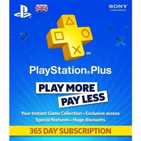 PlayStation Plus 1 Year Membership £29.99 @ Argos