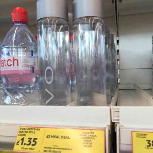 Tesco meal deal £3  now includes voss bottles.