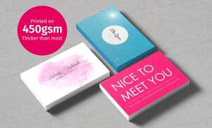 Premium business cards from £6 for 100 + £4.99 P&P + £11 Quidco cashback for new customers