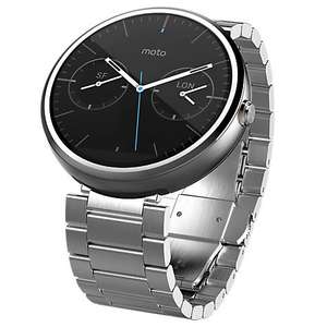 Motorola Moto 360 Metal Smartwatch, Android Wear, Light Chrome Case and Stainless Steel Band £99 (John Lewis)
