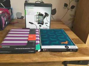 Griffin window seat hands free drive safe and iPad journal  cases £1 at poundland