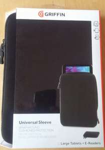 Griffin Universal Double Zipped Sleeve/Case For Larger Tablets/Hybrids,Black £1 @ Poundland