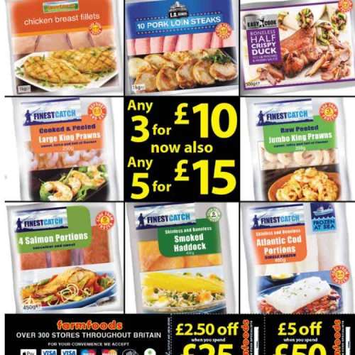 Farmfoods 3 for £10 items are now also 5 for £15