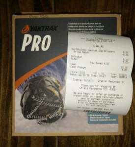 Yaktrax Pro £5 and Yaktrax Walker £4 @ Yeomans Outdoor Store, Chesterfield