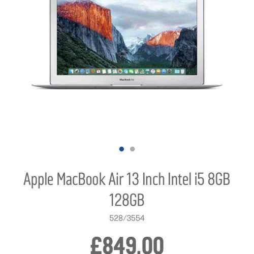 MacBook Air 13 - £764.10 with code @ Argos