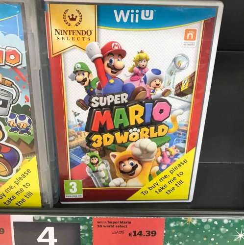 Wii U Super Mario 3D World £14.39 Sainsbury's in store