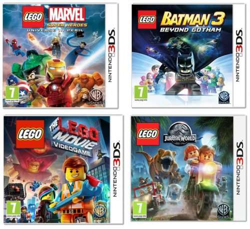 LEGO Marvel 3DS, LEGO Batman 3 3DS, LEGO Jurassic World 3DS & LEGO Movie: The Videogame 3DS Games all £10.99 each at Argos