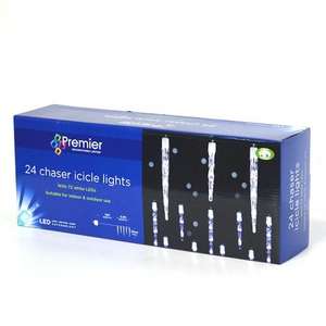 Premier 24 chaser icicle lights £12.99 charlies in store and on line £25.99 argos
