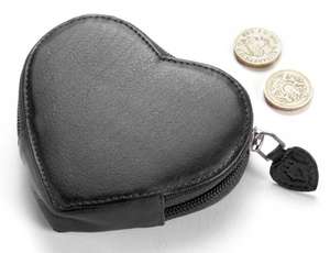 Heart shapped leather purse £6.00 from £19.99 plus £1.50 postage or free over £20.00 from the Pen Shop