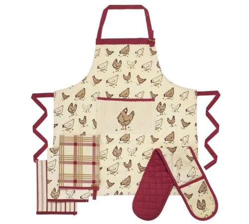 Heart of House Homestead 5 Piece Textiles Sets (Apron, Oven Gloves & 3 Tea Towels was £14.99 now £4.99 @ Argos (also Heart Set £5.99)
