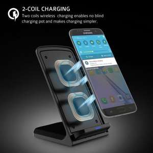 Fast Wireless Wireless Charging Stand for Samsung Galaxy S7/S7 Edge, Galaxy S6/S6 Edge/Plus, Nexus 7/6, All Qi-enabled Devices, QC 2.0 Wireless Charger - £14.26 (£18.25 non-Prime)  Sold by LivSense UK and Fulfilled by Amazon