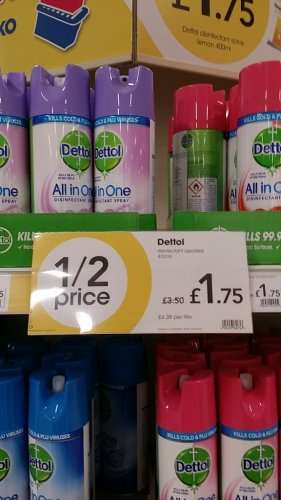 From Wilkos...Dettol all in one disinfectant spray for all around the house, hard and soft fabric surfaces - £1.75 instore