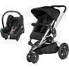 Quinny Buzz Xtra Pushchair - Black and Maxi Cosi Cabriofix Baby Car Seat - Black Lines - £360 @ Mothercare