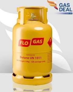 13  KG Butane gas cylinder £19.99 delivered.Gas deals direct.  Possible £5 credit for extra empties