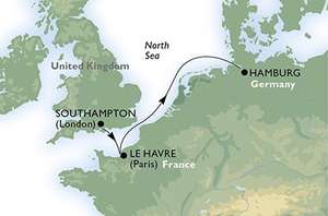 MCS Cruises - 3 Night - Southampton to Hamburg Germany - Outside Cabin £139 Per Person
