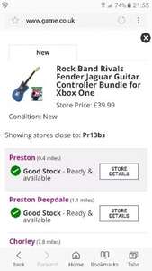 rock band rivals guitar bundle £39.99  instore @ Game