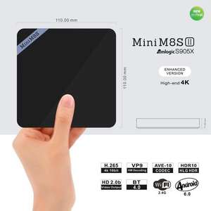 Mini M8S II with IR Remote Android TV BOX Amlogic S905X Cortex-A53 Quad Core Mali-450 2GB/16GB 4K HD 100Mbps LAN 2.4G WIFI £39.95 Del @ Amazon (Sold by ALexeLA and Fulfilled by Amazon).
