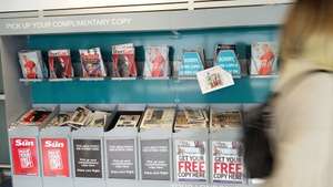 Free newspapers after departure lounge @ Gatwick Airport