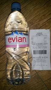 Evian Mineral Water, 1 litre, Store Specific, Tesco Trongate Express, Glasgow @ 34p