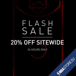 NBA Store 24hr Flash Sale 20% off. From midnight 20th June.