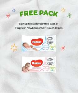 Free pack of Huggies wet wipes (With coupon)
