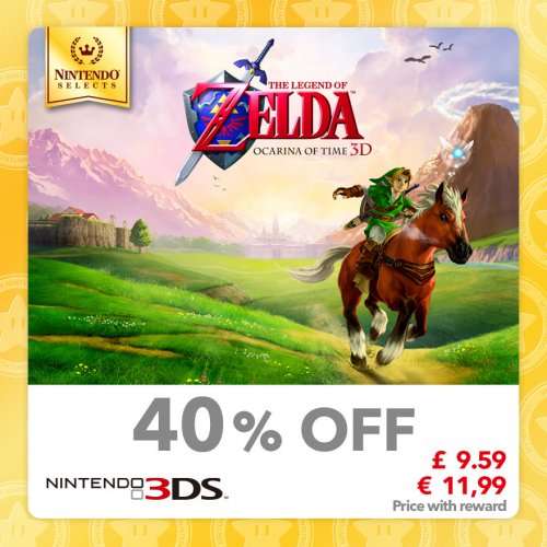 Zelda Ocarina of Time [3DS] £9.59 [60 Gold Points] & More @ Mynintendo